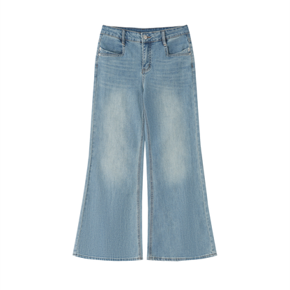 Saint Luciel Women's Vintage Wash Flared Leg Jeans