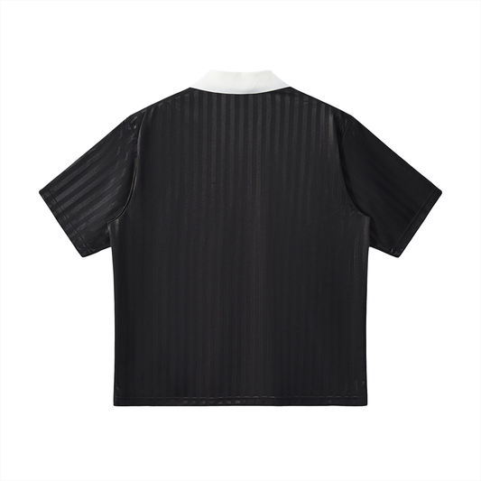 Saint Luciel Contrast Collar Striped Soccer Jersey