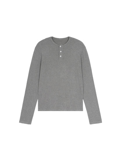 Saint Luciel Long Sleeve Henley T-Shirt
