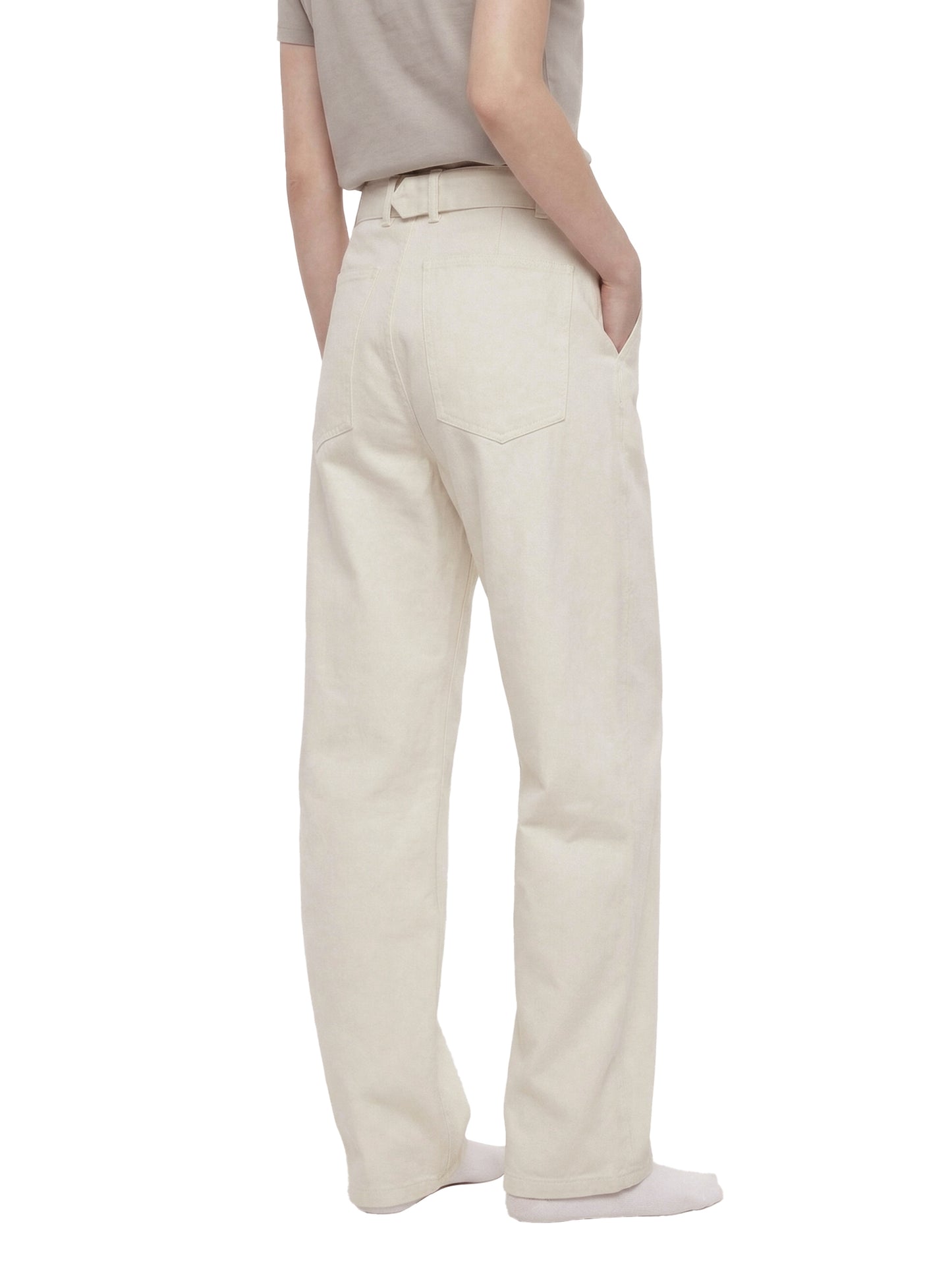 Saint Luciel Belted Barrel-leg Chino Pants