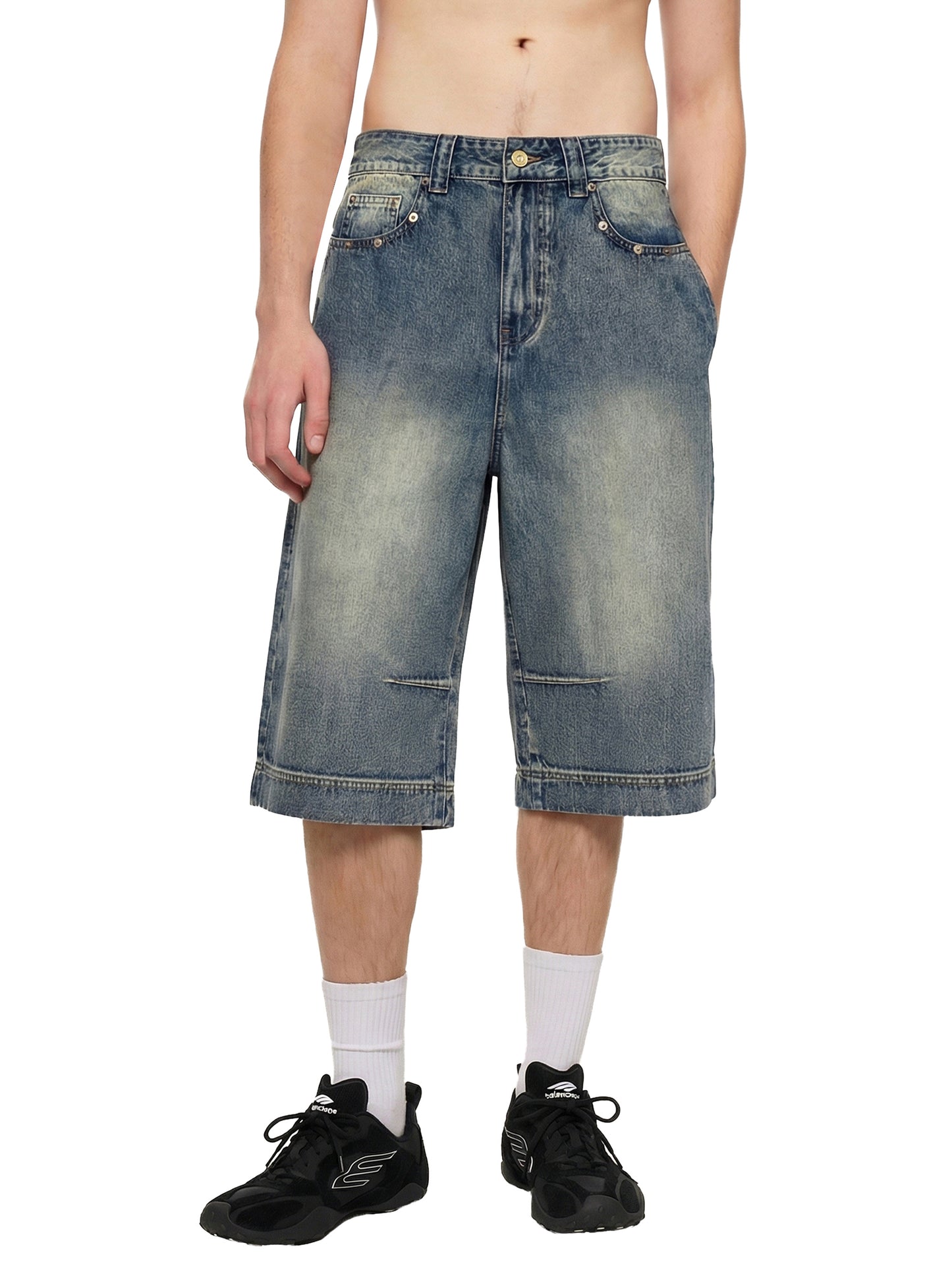 Saint Luciel Vintage Wash Baggy Denim Jorts