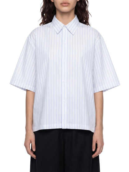 Saint Luciel (Child of God) Striped Boxy Button-Up Shirt