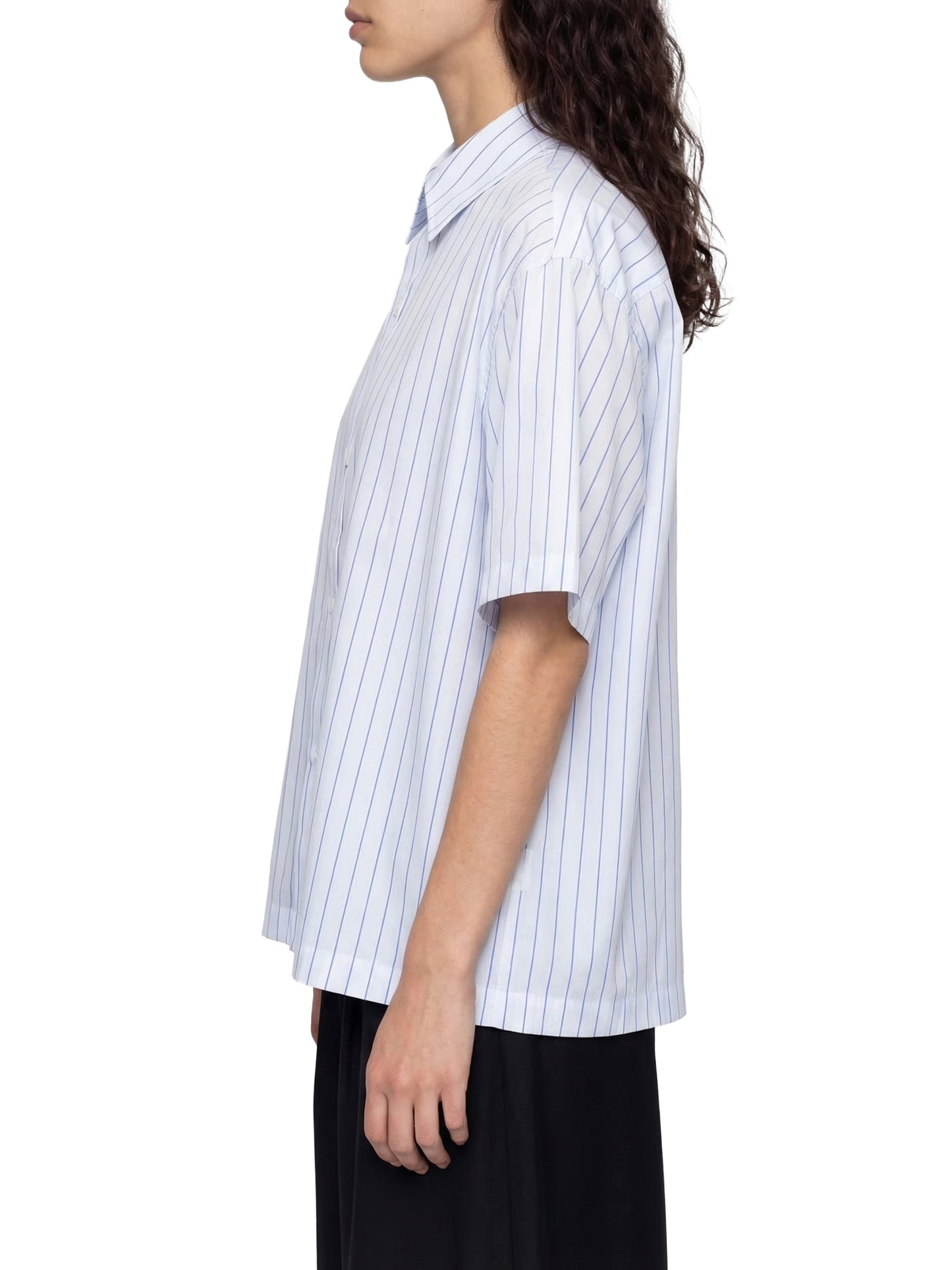 Saint Luciel (Child of God) Striped Boxy Button-Up Shirt