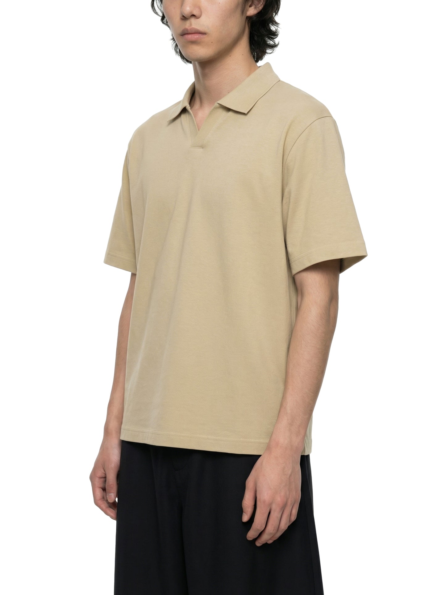 Saint Luciel Men's Drop Shoulder Polo Shirt (Black/Red)