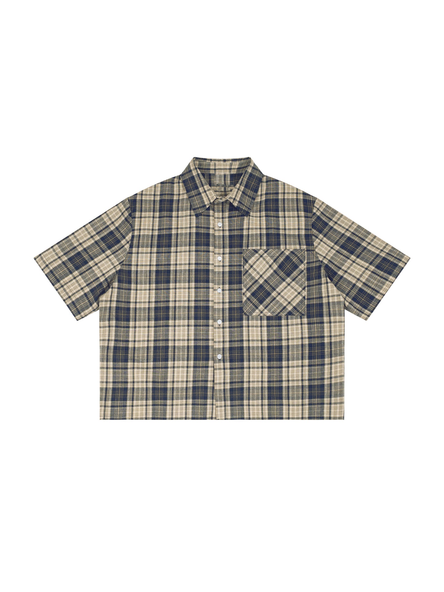 Saint Luciel Plaid Boxy Short Sleeve Shirt