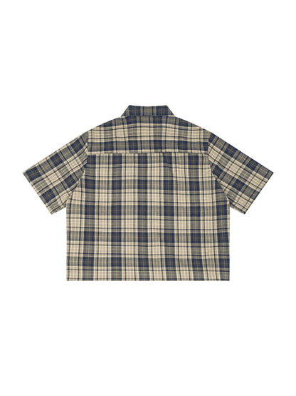 Saint Luciel Plaid Boxy Short Sleeve Shirt