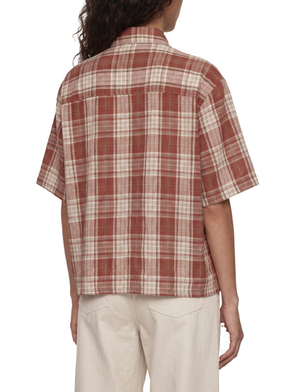 Saint Luciel Plaid Boxy Short Sleeve Shirt