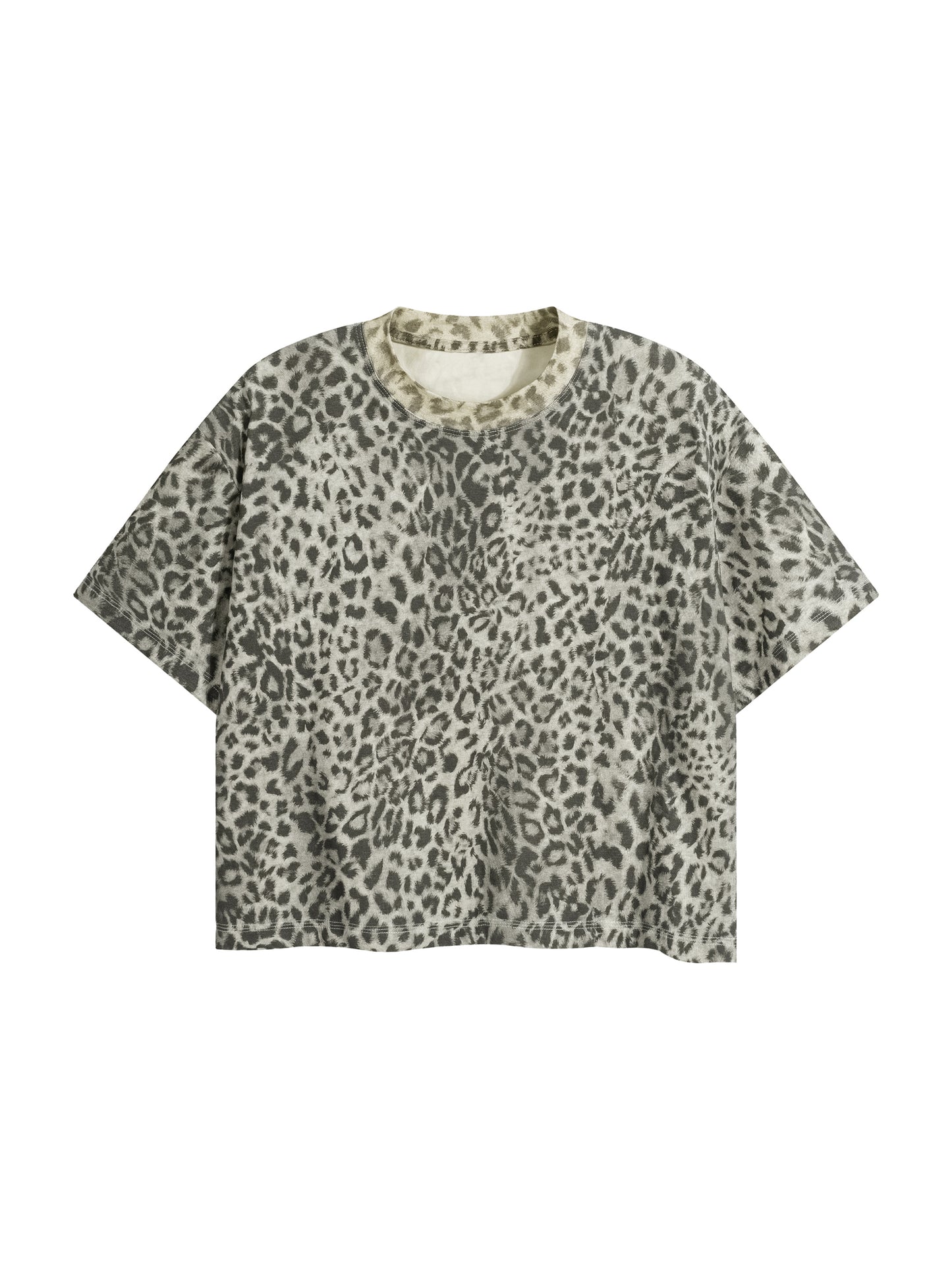 Saint Luciel Leopard Print Boxy T-Shirt
