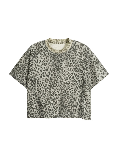 Saint Luciel Leopard Print Boxy T-Shirt