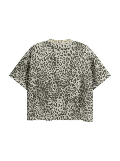 Saint Luciel Leopard Print Boxy T-Shirt