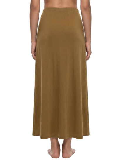 Saint Luciel Women's Solid Color Knit Maxi Skirt