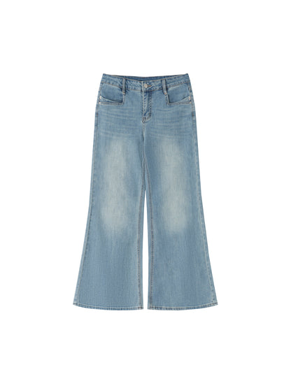 Saint Luciel Women's Vintage Wash Flared Leg Jeans