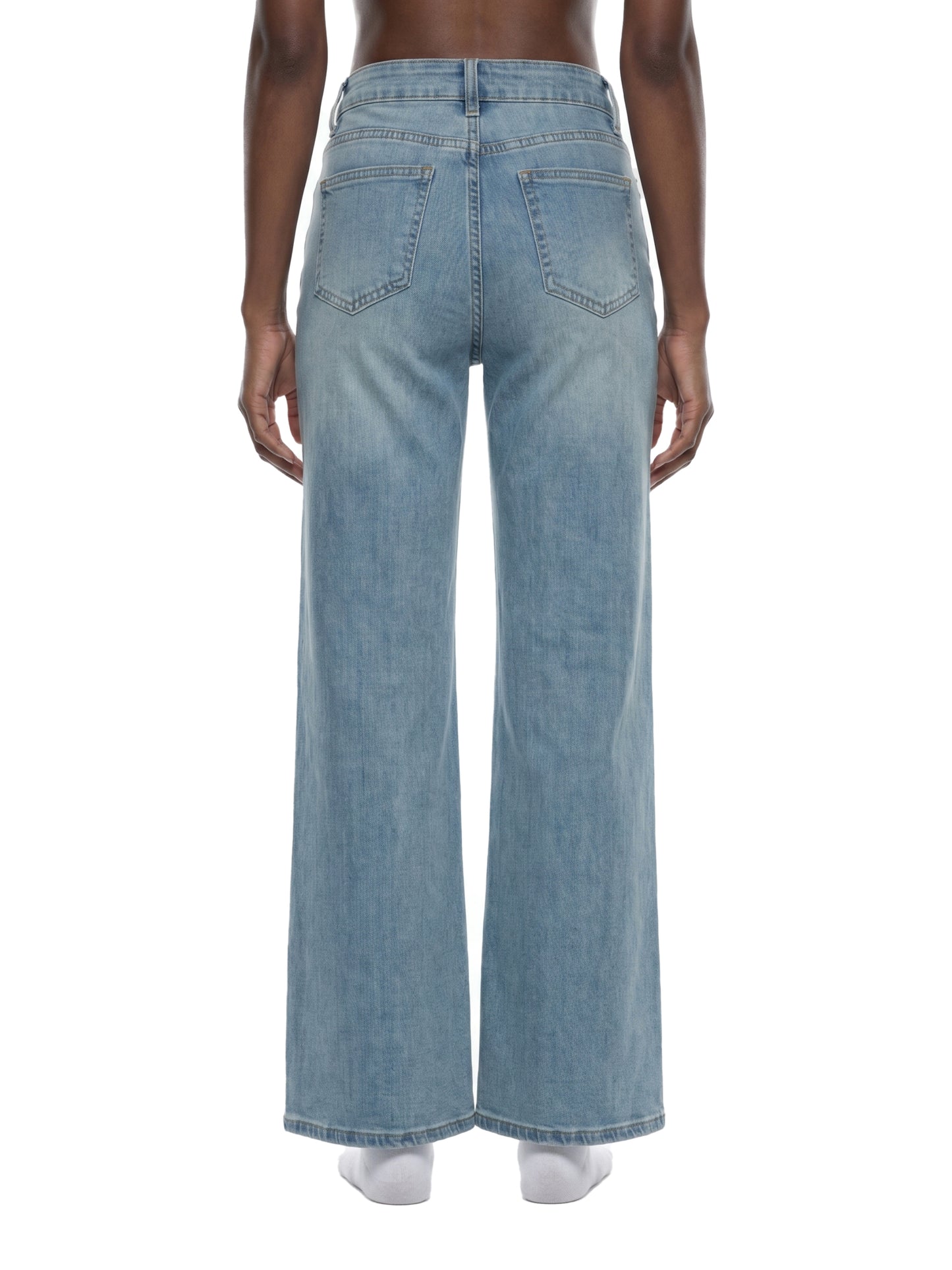 Saint Luciel Women's Vintage Wash Flared Leg Jeans