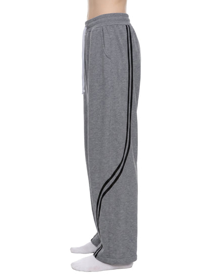 Saint Luciel Wide Leg Piping Sweatpants