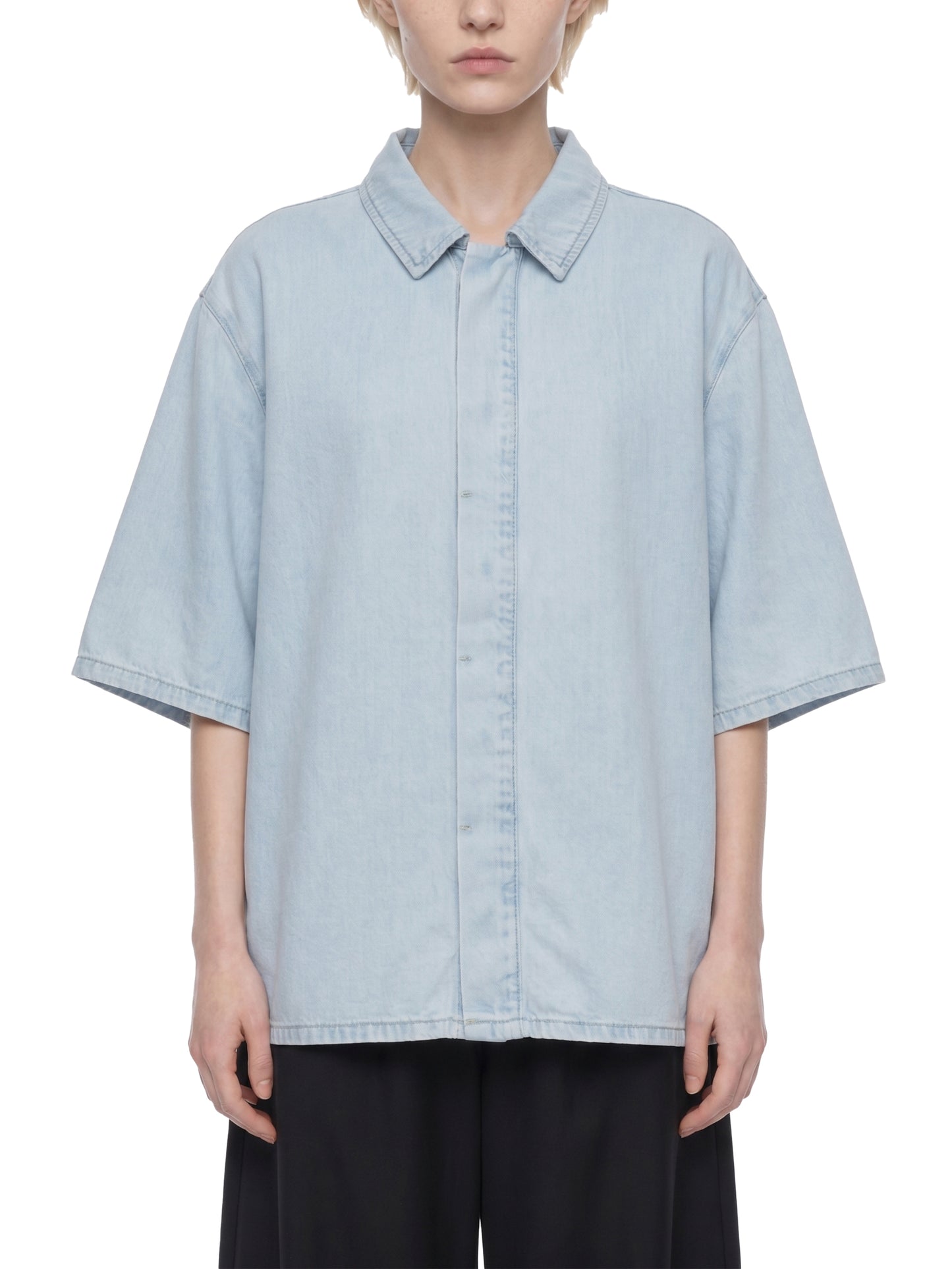 Saint Luciel Vintage Wash Drop Shoulder Lyocell Shirt