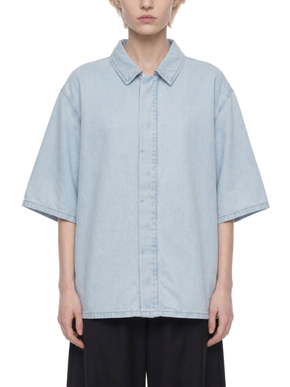 Saint Luciel Vintage Wash Drop Shoulder Lyocell Shirt