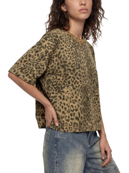 Saint Luciel Leopard Print Boxy T-Shirt