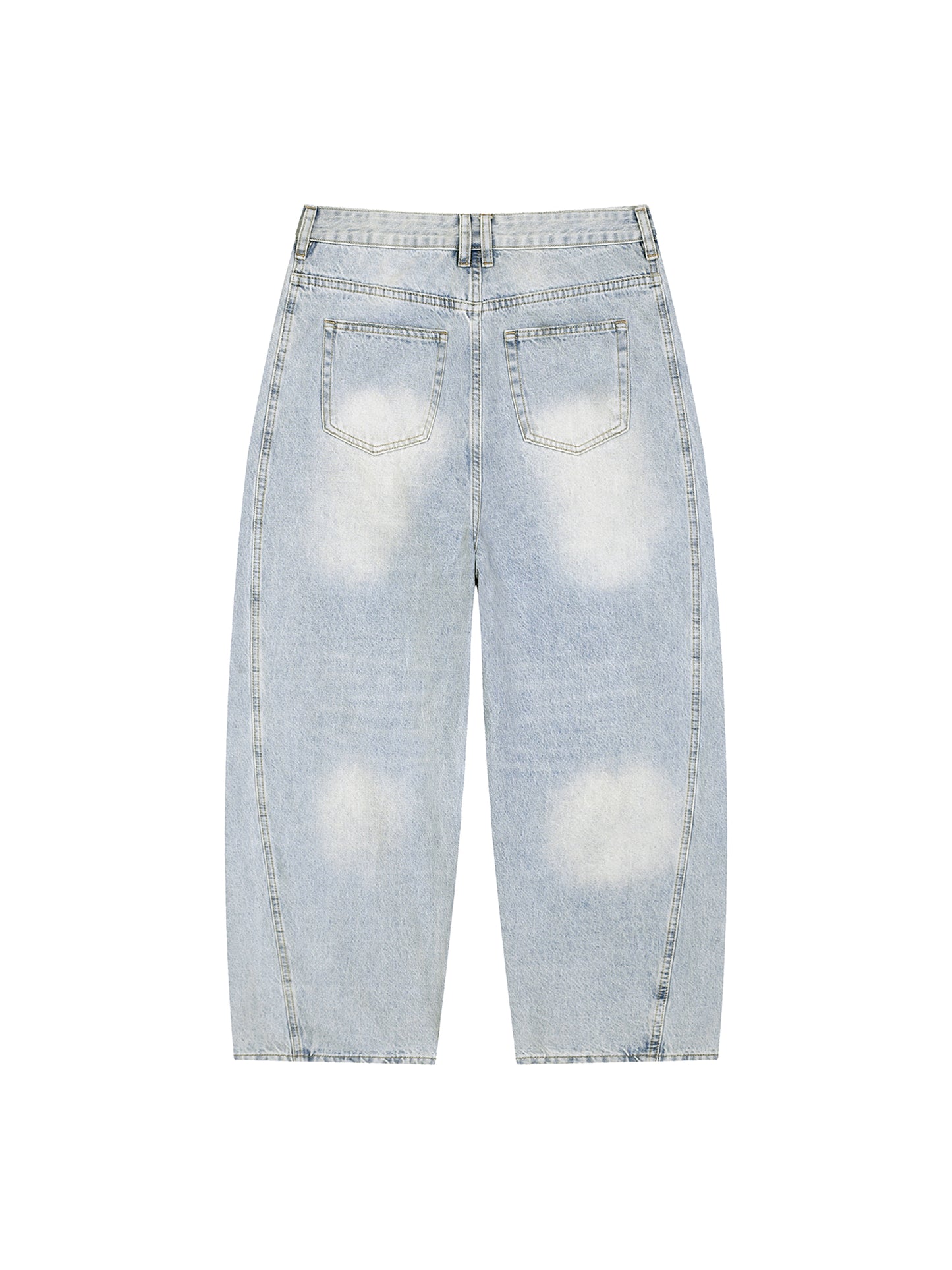Saint Luciel Men's Vintage Wash Sunfade Barrel Leg Jeans
