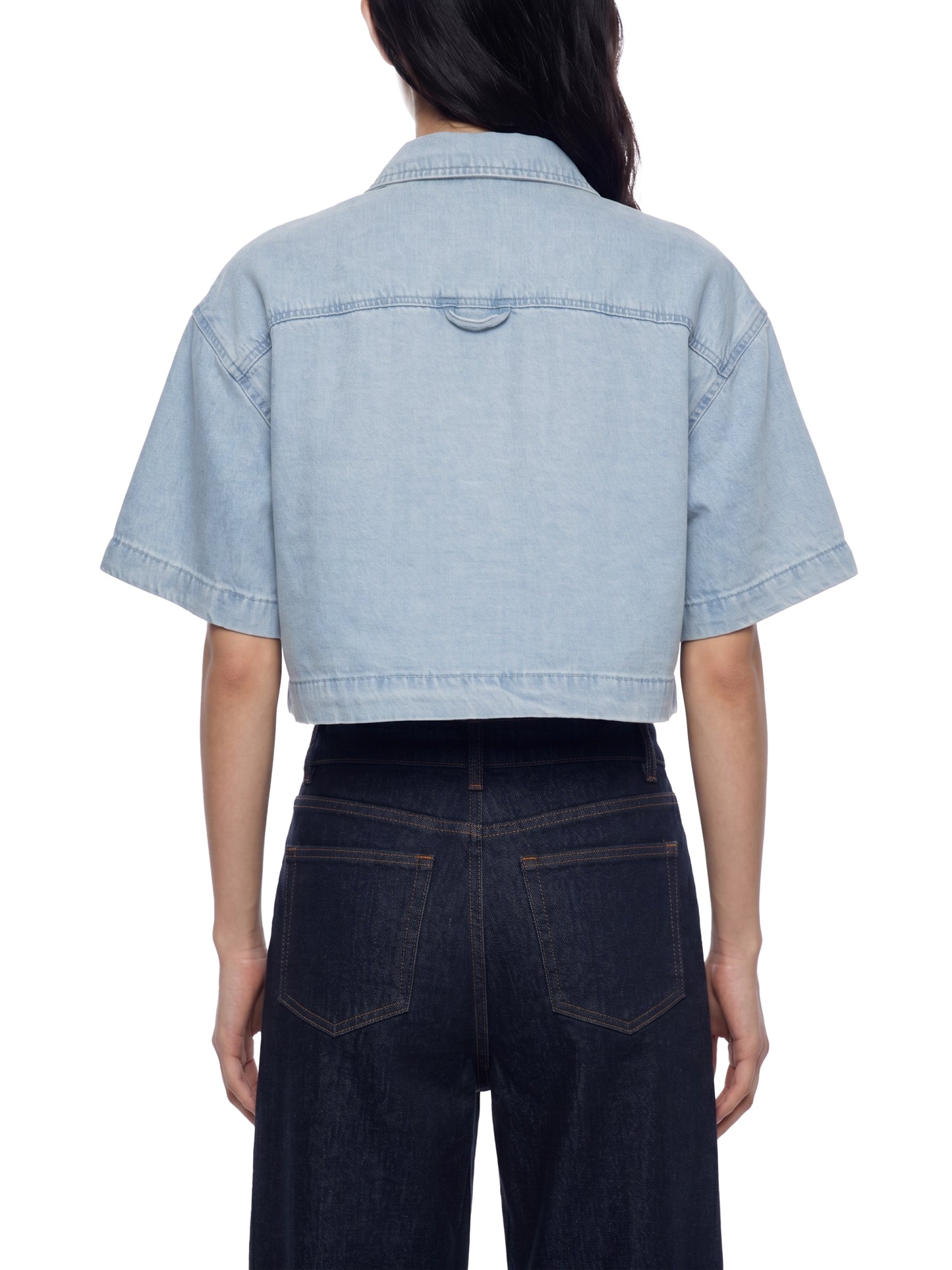 Saint Luciel Women's Vintage Wash Boxy Cropped Shirt