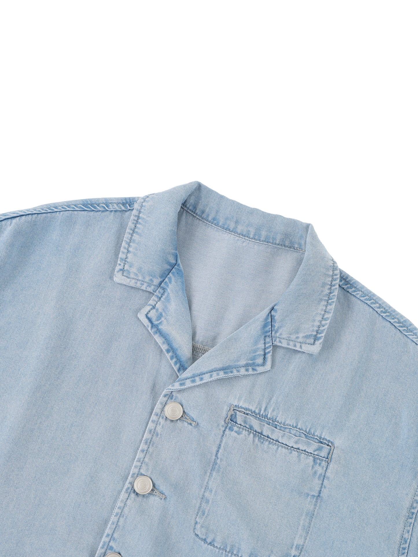 Saint Luciel Women's Vintage Wash Boxy Cropped Shirt
