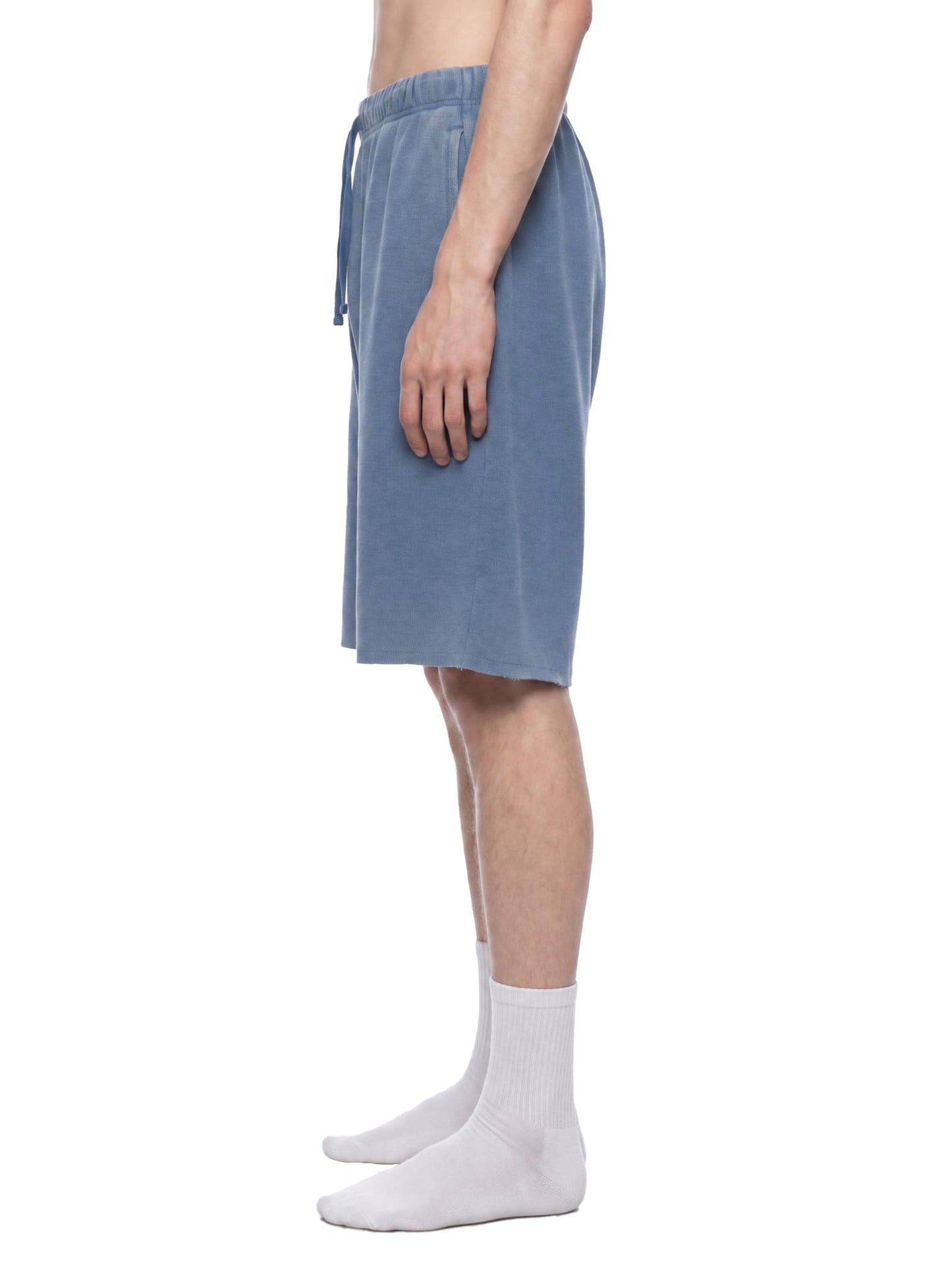 Saint Luciel Vintage Wash Sunfade Waffle Raw Hem Shorts