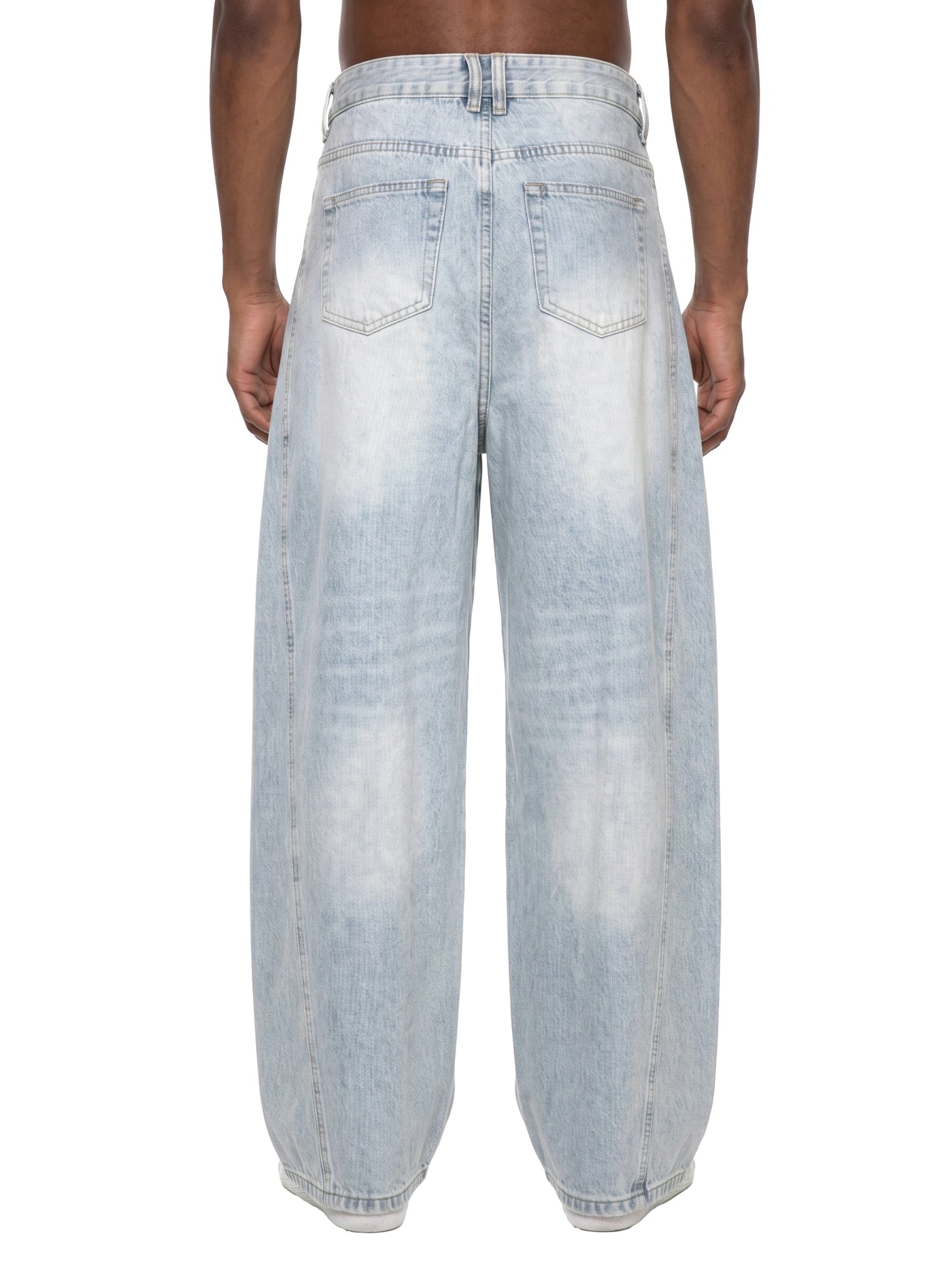 Saint Luciel Men's Vintage Wash Sunfade Barrel Leg Jeans