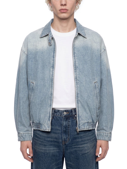 Saint Luciel Vintage Wash Full-Zip Denim Jacket