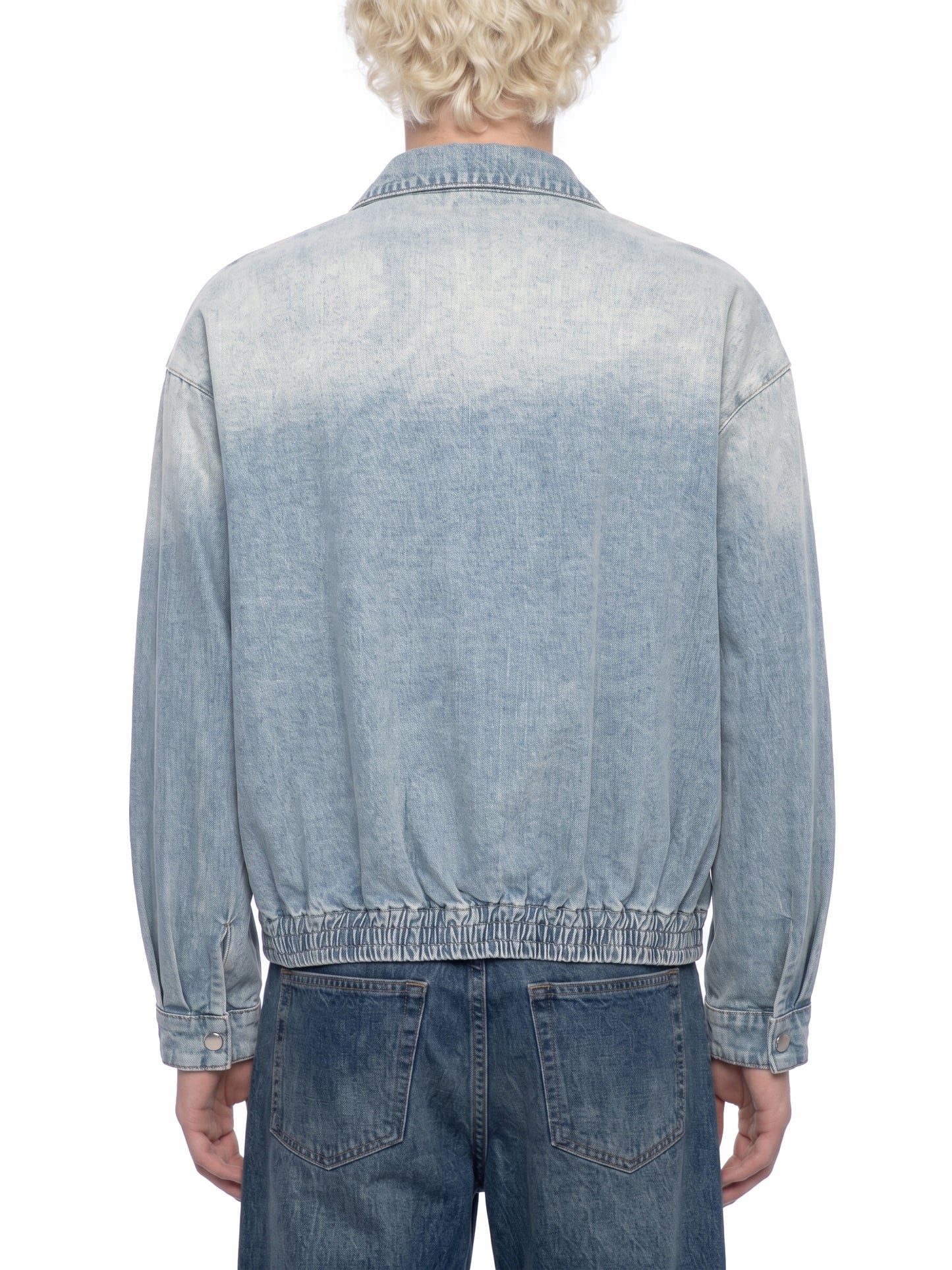 Saint Luciel Vintage Wash Full-Zip Denim Jacket