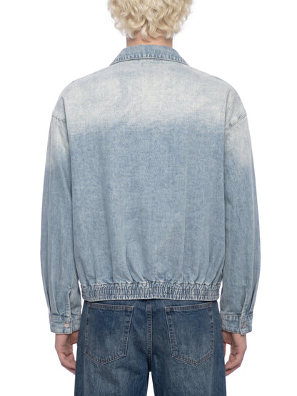 Saint Luciel Vintage Wash Full-Zip Denim Jacket
