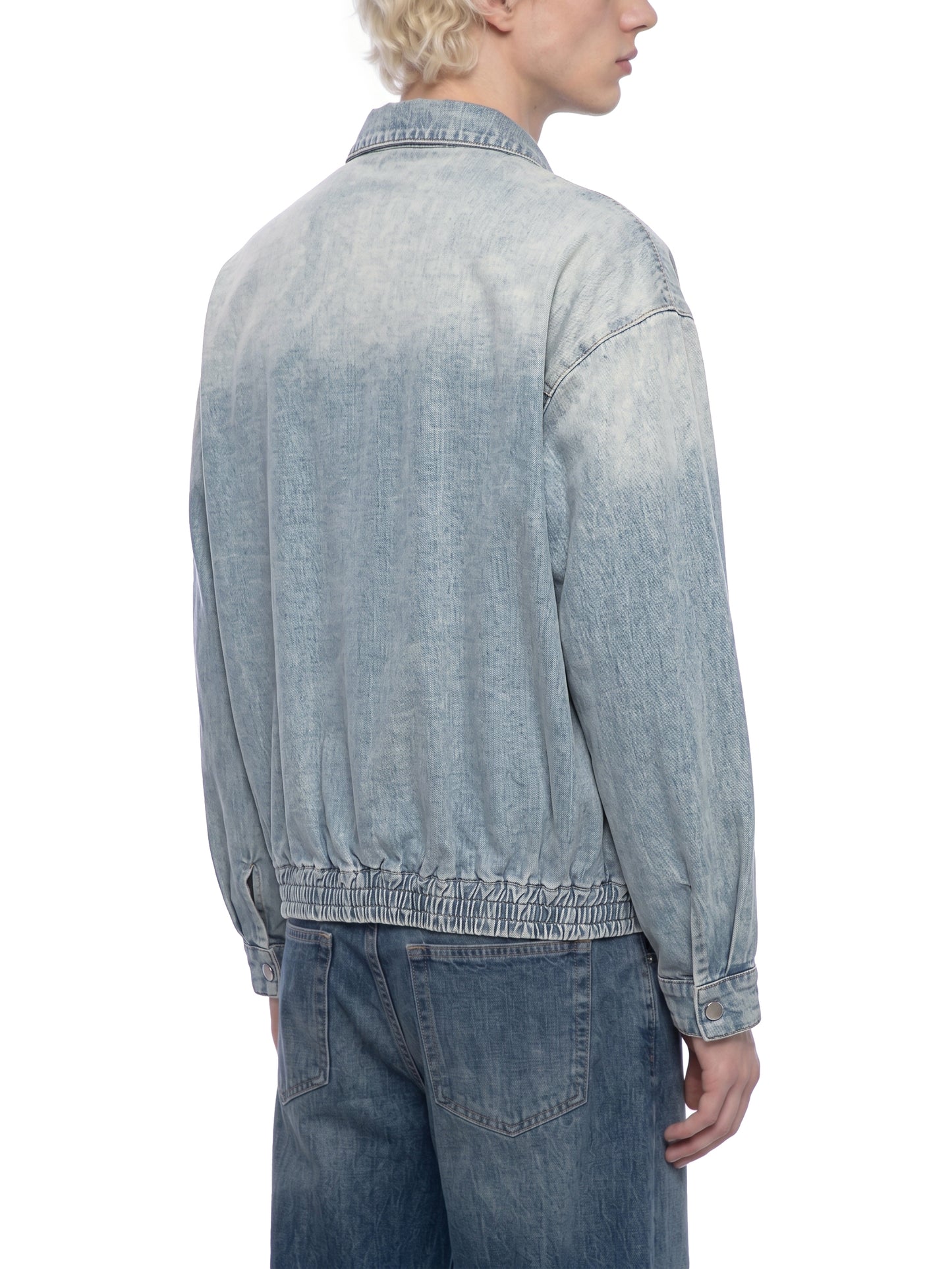 Saint Luciel Vintage Wash Full-Zip Denim Jacket