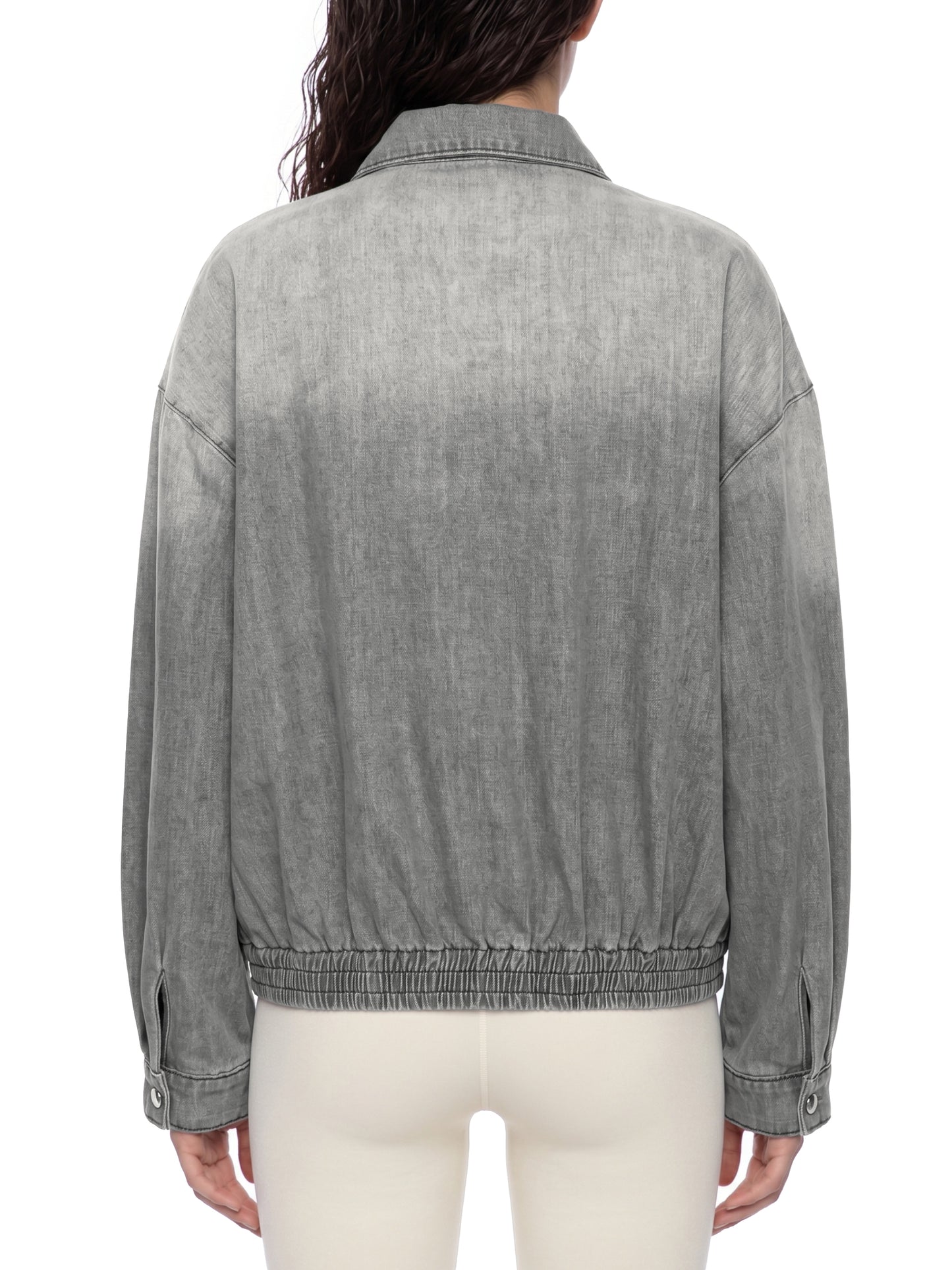 Saint Luciel Vintage Wash Full-Zip Denim Jacket