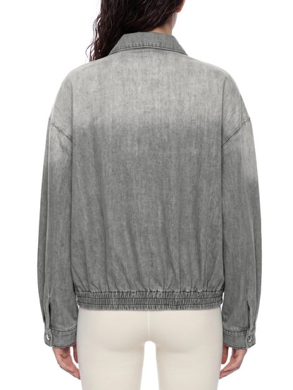 Saint Luciel Vintage Wash Full-Zip Denim Jacket