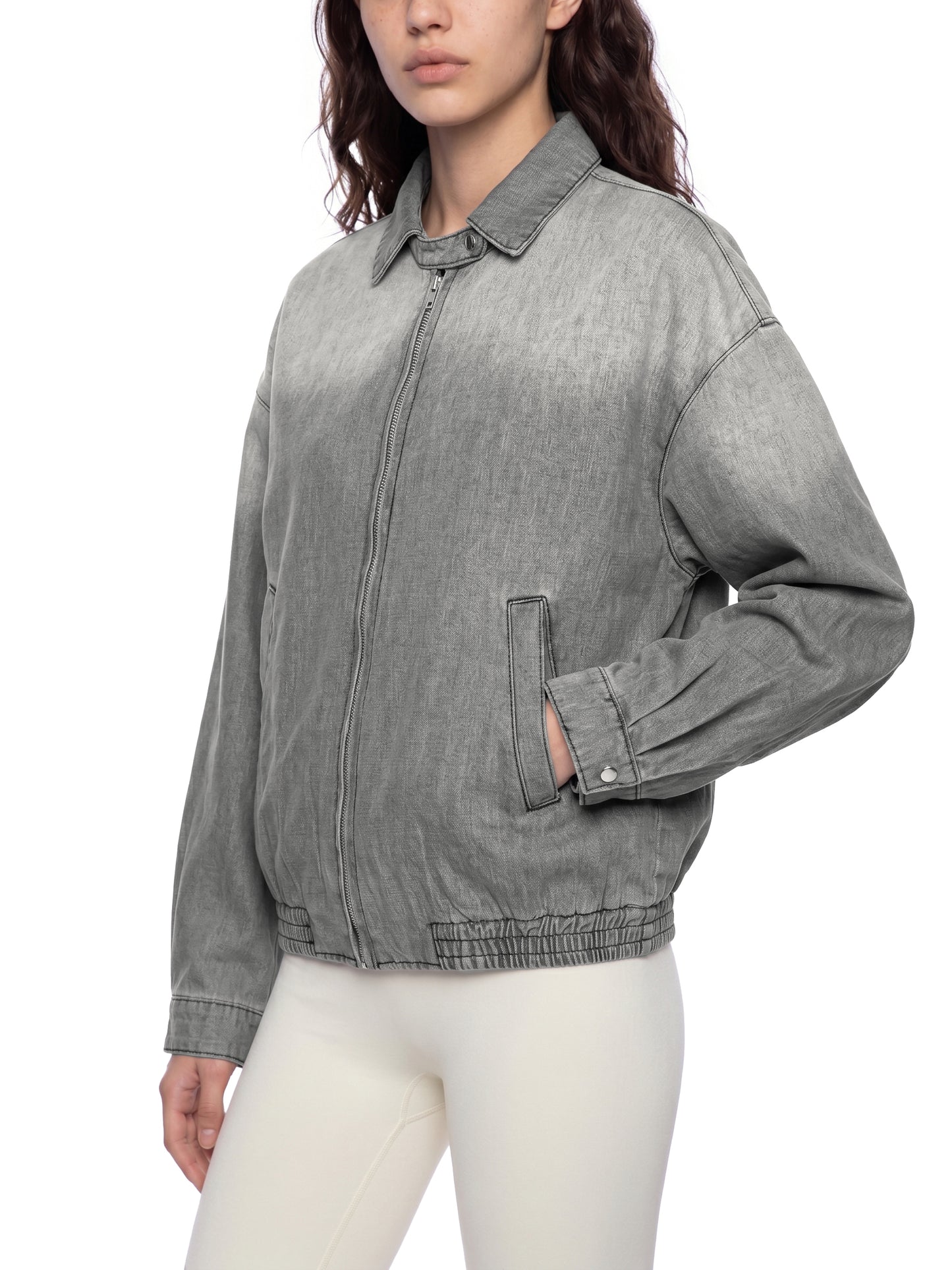Saint Luciel Vintage Wash Full-Zip Denim Jacket
