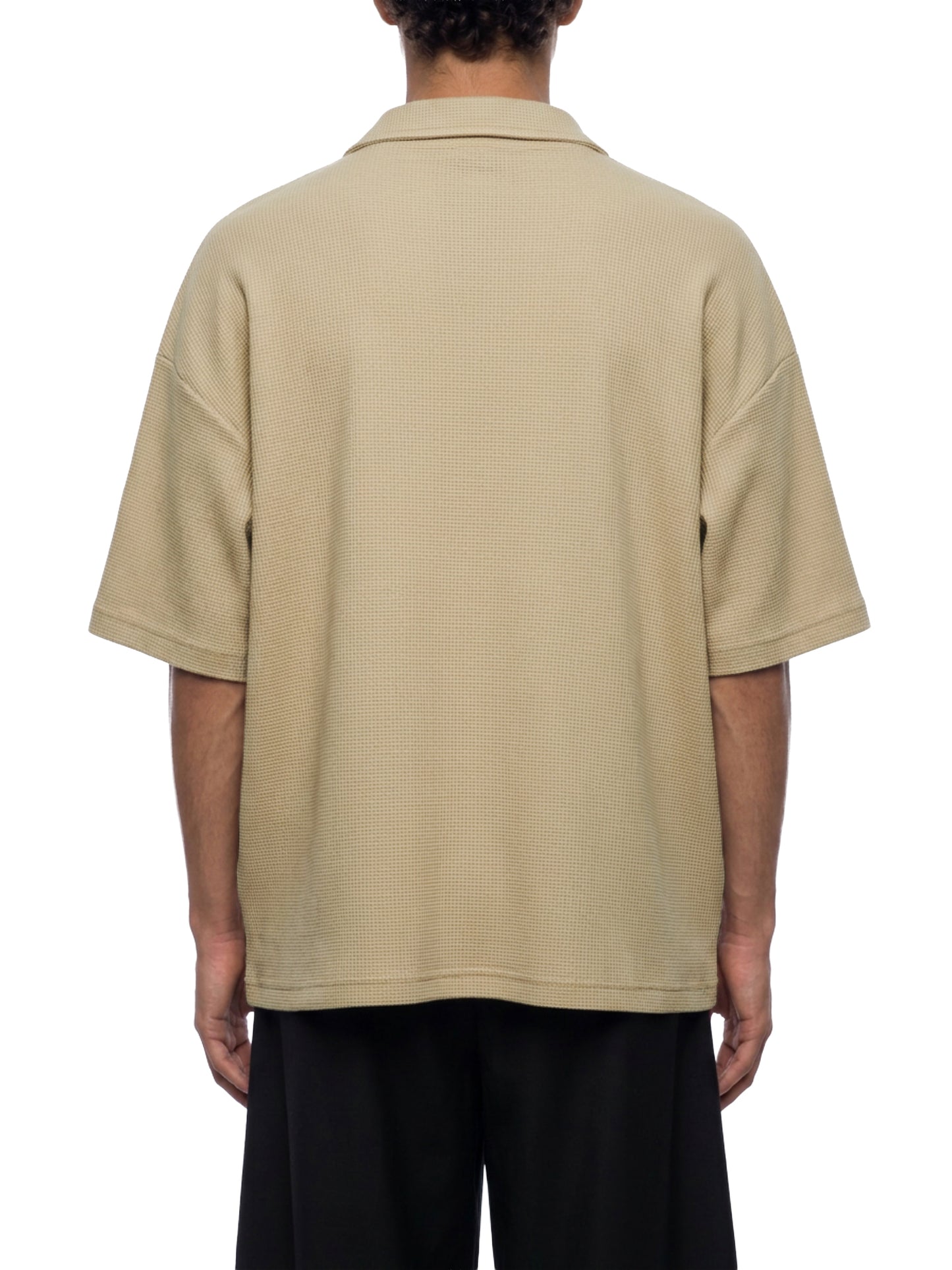 Saint Luciel Waffle Boxy Polo Shirt