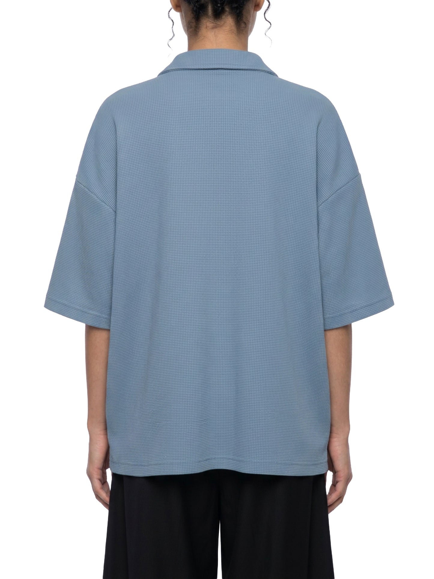Saint Luciel Waffle Boxy Polo Shirt