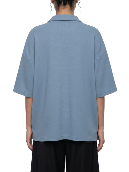 Saint Luciel Waffle Boxy Polo Shirt