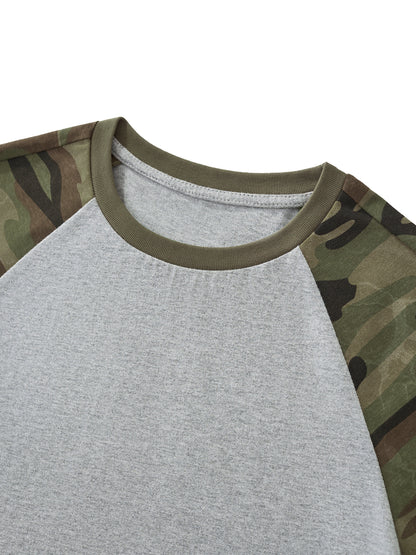 Saint Luciel Women’s Camo Raglan Crop T-Shirt