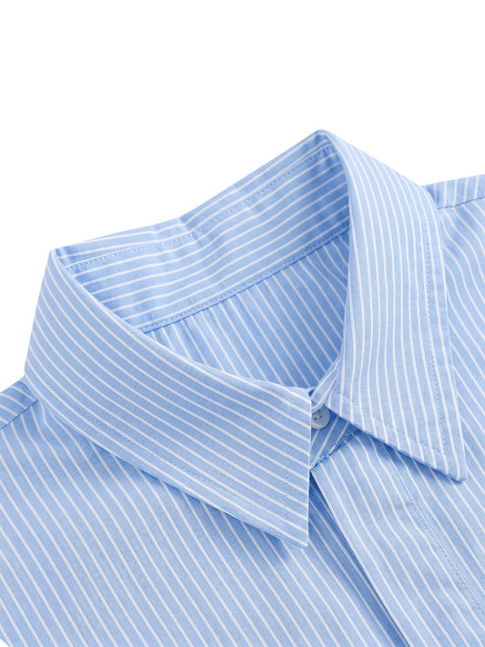 Saint Luciel Women’s Striped Boxy Cropped Shirt