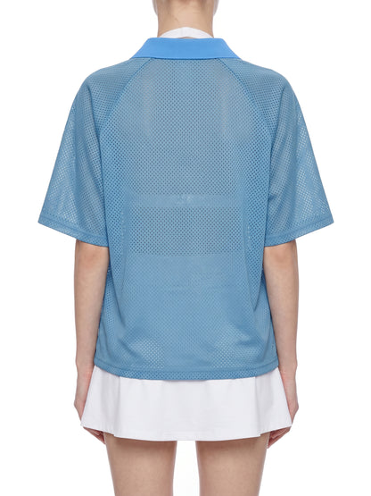 Saint Luciel Striped Mesh Boxy Soccer Jersey