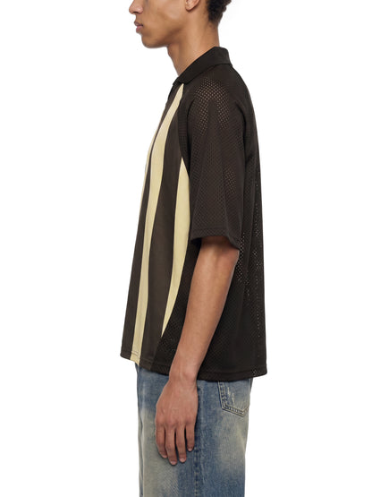 Saint Luciel Striped Mesh Boxy Soccer Jersey