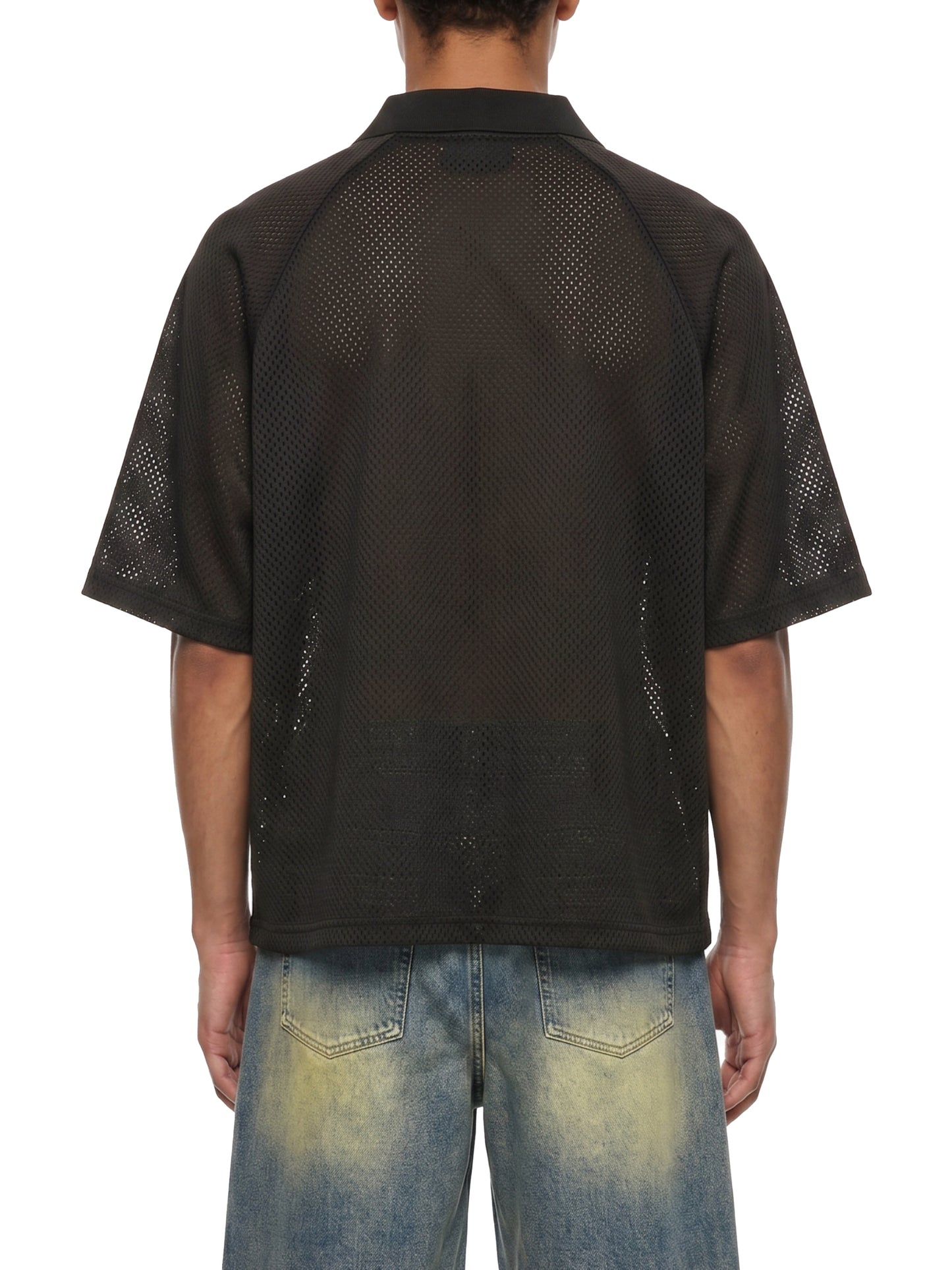 Saint Luciel Striped Mesh Boxy Soccer Jersey