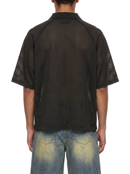 Saint Luciel Striped Mesh Boxy Soccer Jersey