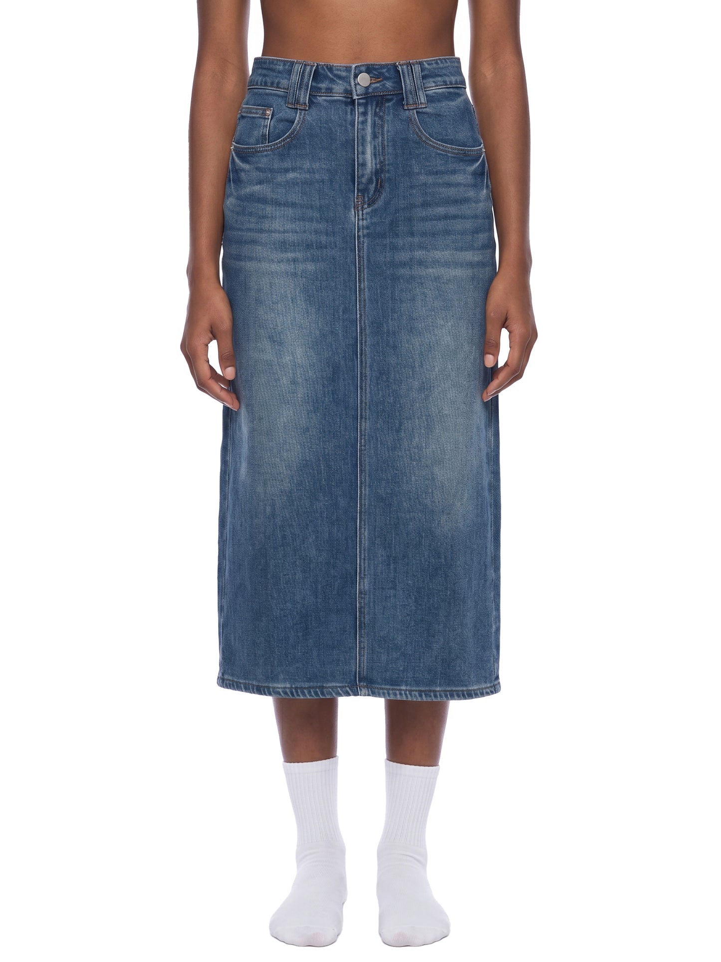 Saint Luciel Women’s Vintage Wash Denim Skirt