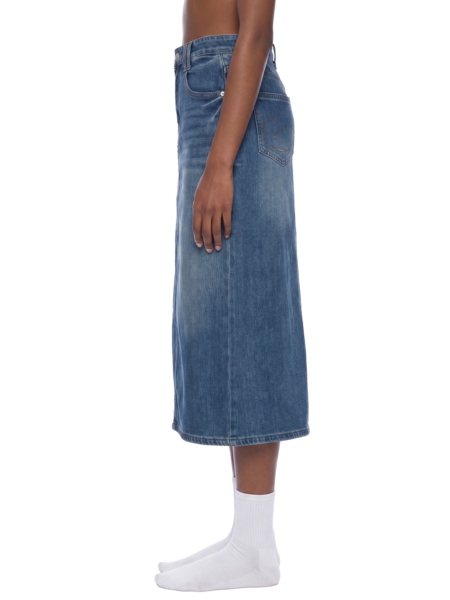 Saint Luciel Women’s Vintage Wash Denim Skirt