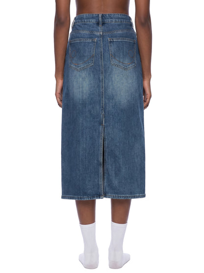 Saint Luciel Women’s Vintage Wash Denim Skirt