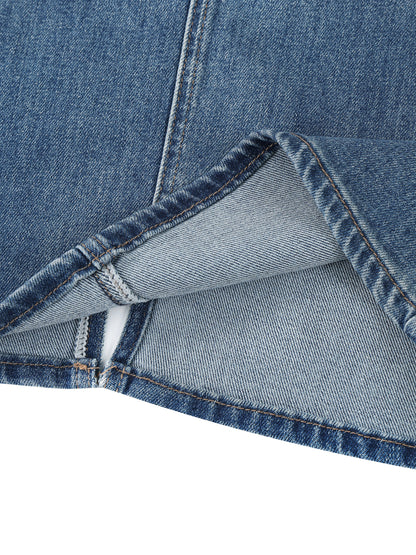 Saint Luciel Women’s Vintage Wash Denim Skirt