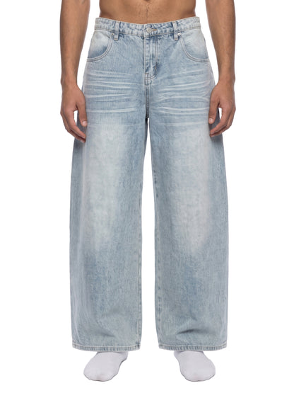 Saint Luciel Men’s Enzyme Wash Wide Leg Jeans