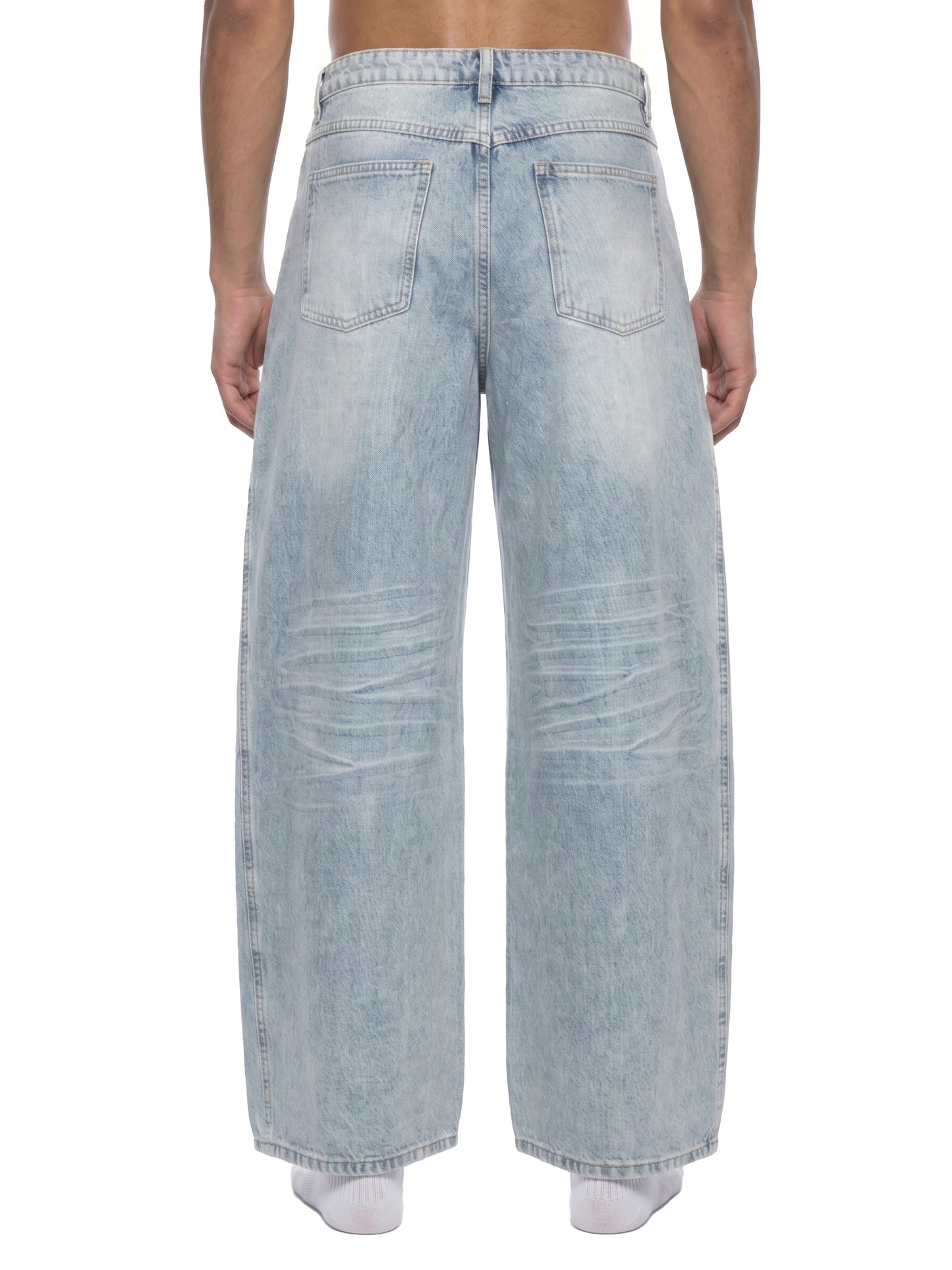 Saint Luciel Men’s Enzyme Wash Wide Leg Jeans