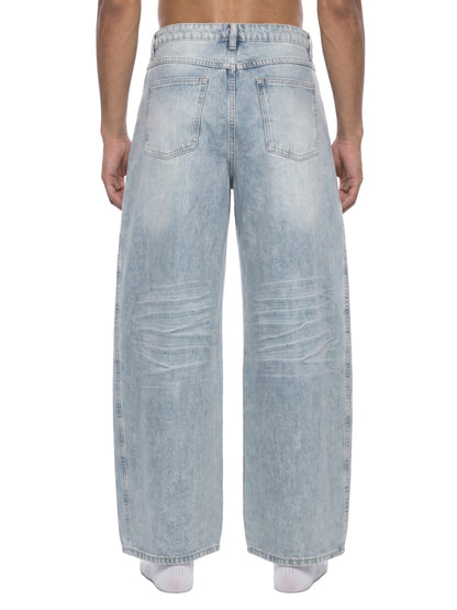 Saint Luciel Men’s Enzyme Wash Wide Leg Jeans