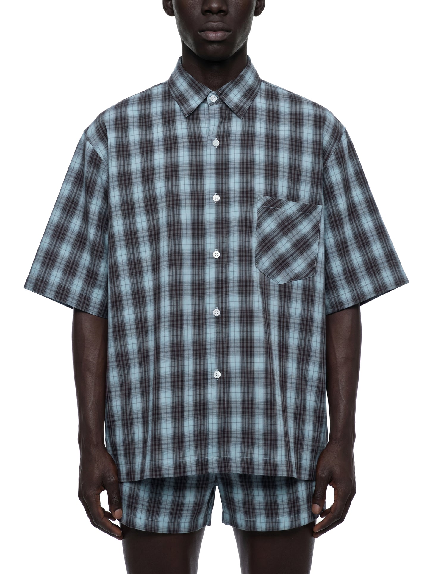 Saint Luciel Boxy Plaid Short Sleeve Shirt